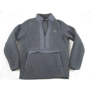 Under Armour Sweater Womens Medium Black Fleece‎ 1/2 Zip Pockets Outdoor Logo